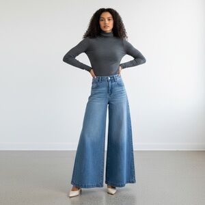 1197 • Relaxed fit Palazzo Wide leg Soft Stretch Jeans